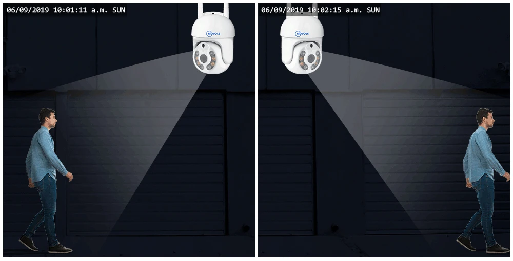 MOVOLS 3MP 5MP IP Camera Smart Tracking Wireless Two Way Audio PTZ Outdoor Water