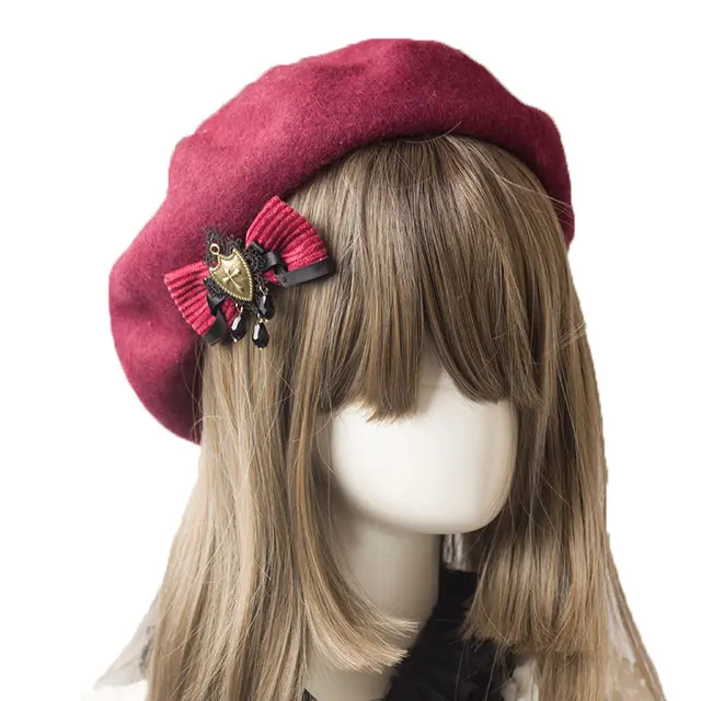 red mushroom Lolita bowknot shields 