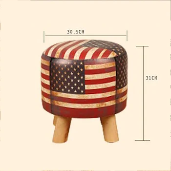 

North Europe Low Stool Home Creative Lazy Person Sofa Wear Shoes Stool Bench Stool Retro Old Home Living Room Murals Furnishing