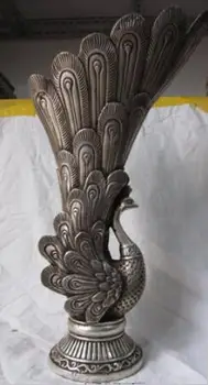 

100% China's Tibet bronze statue of Buddha Silver Buddha Phoenix Pot item