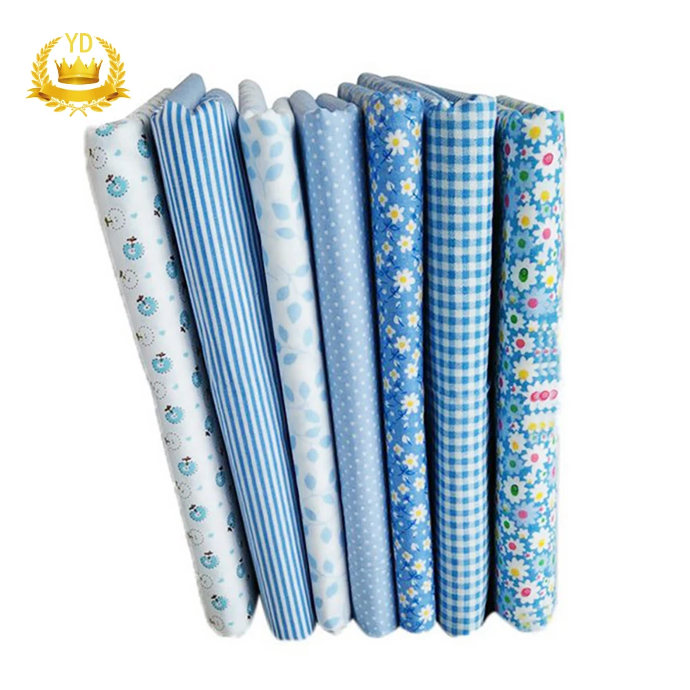 

Combination DIY Handmade 7 Patchwork Cloth Plain Weave Cotton Fabric