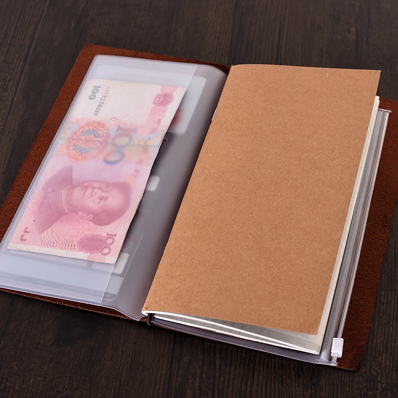 Прозрачная ПВХ сумка для хранения для блокнота путешественника дневник День Аксессуары Для планировщика визитных карточек заметок сумка на молнии 2шт