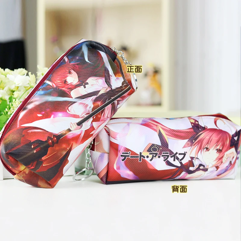 DATE A LIVE-1 4 стиля аниме «DATE A LIVE» Mayuri молния Косметические мешки Синтетическая кожа Карандаш сумка подойдет в качестве подарка и коллекция - Цвет: DATE A LIVE-1