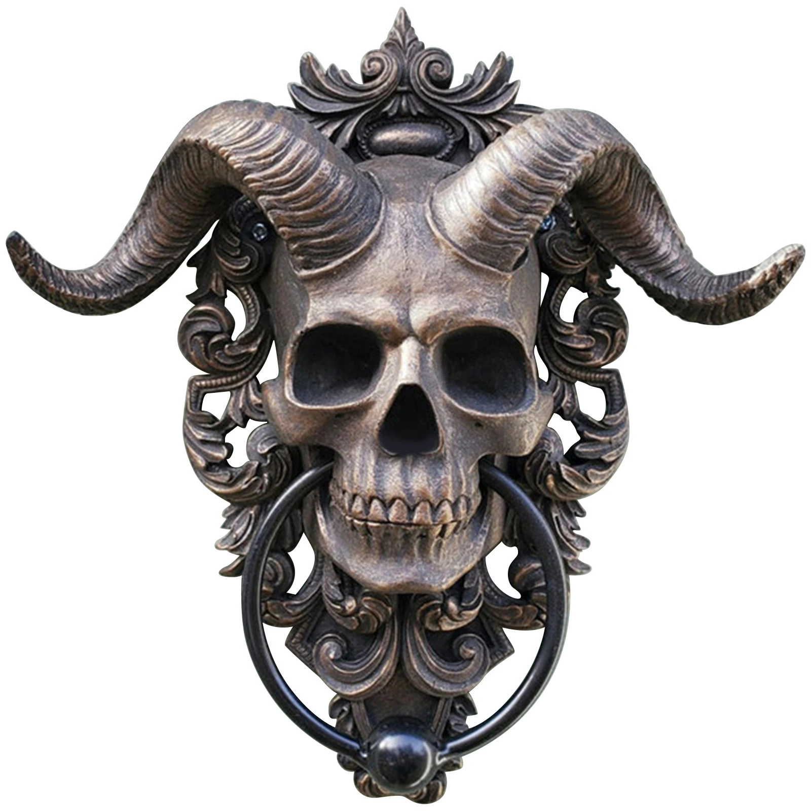 Halloween Horned Demon Skull From Hell All Over Hand Towel