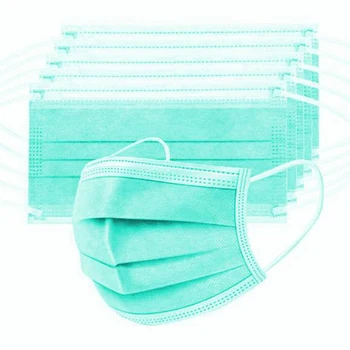 

Green masks Disposable Face Mask Green 3-layers Mouth Masks Kawaii Dustproof Earmuffs Unisex Mouth Masks Filter Mouth Mask Adult
