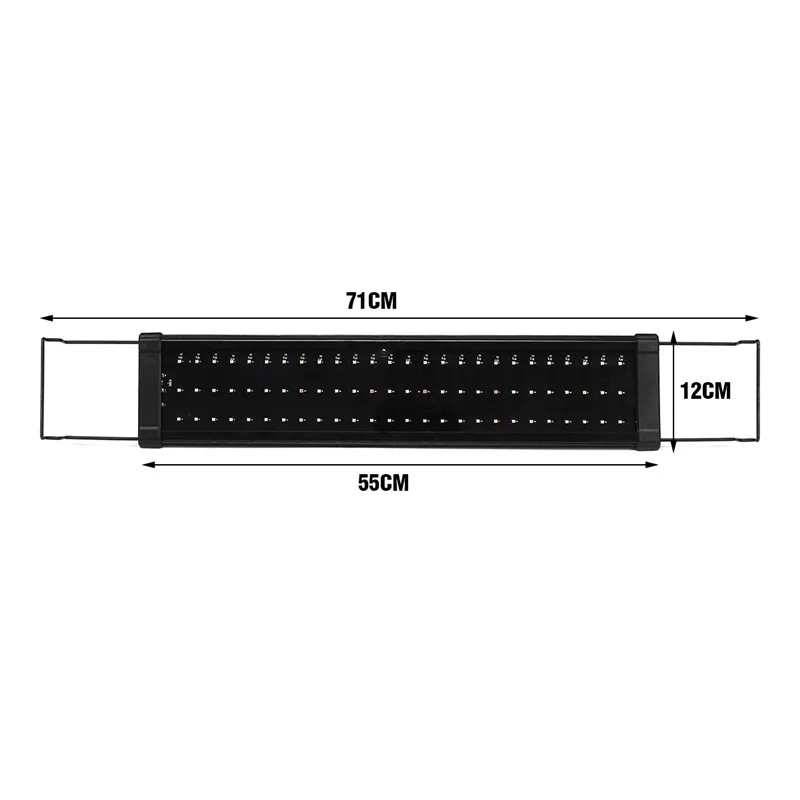 78LED 18 Вт 55 см RGB аквариумный светильник, полный спектр, аквариумные растения для аквариума 65-70 см