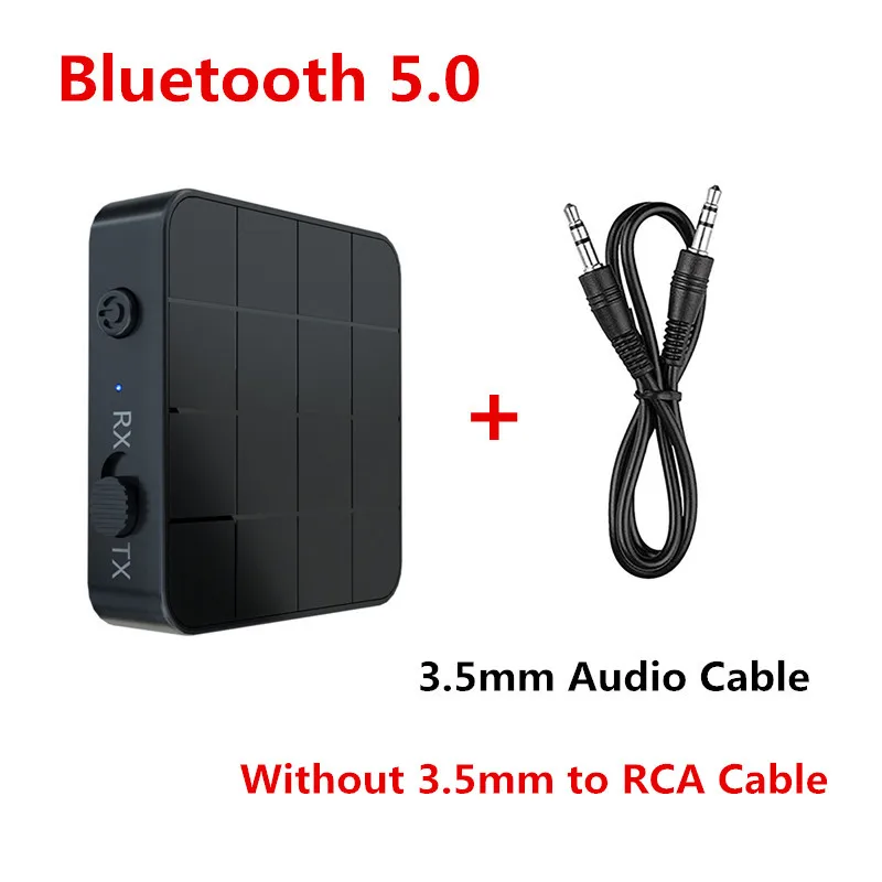 Bluetooth приемник передатчик аудио 5,0 Hifi автомобильный комплект A2DP RCA AUX 3,5 мм Jack музыка Беспроводные адаптеры для ТВ наушники ПК - Цвет: Color1 Bluetooth 5.0