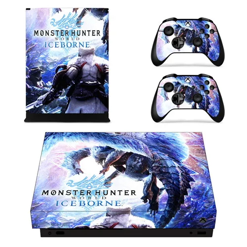 YSX1X2335 Monster Hunter World леденец наклейка на кожу для Microsoft Xbox One X консоль и контроллер для Xbox One X наклейка на кожу винил - Цвет: YSX1X2335