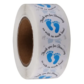 

500Pcs 1Inch Thank You for Showering Us Sticker Labels Baby Shower Party Decoration Cute Stickers School Stationery Sticker