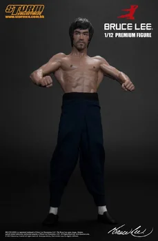 

15cm Bruce Lee PVC Action Figure Statue Collection Model Toys with 2 Head