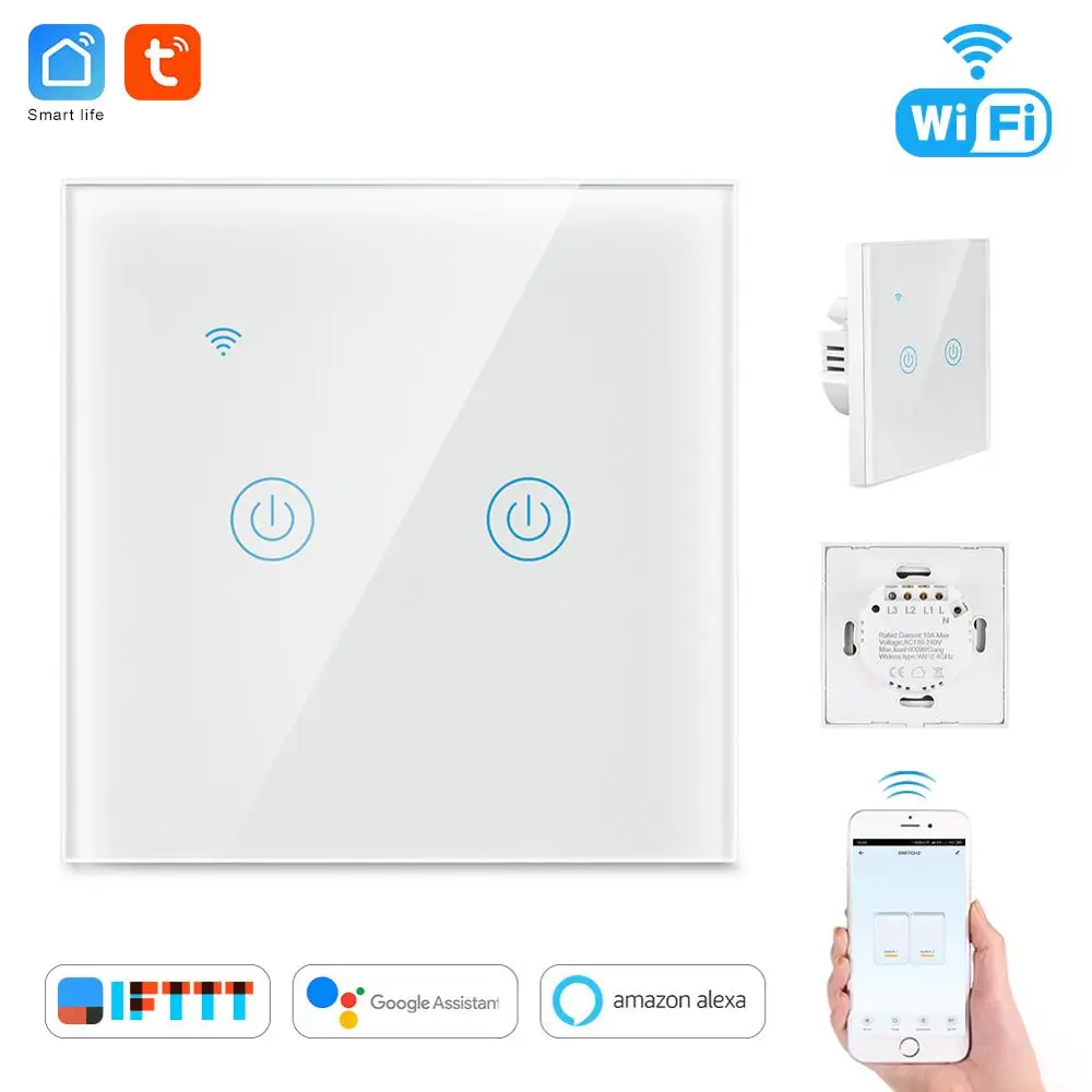 Wifi умный Переключатель ЕС сенсорный Умный выключатель Tuya Smart Life приложение