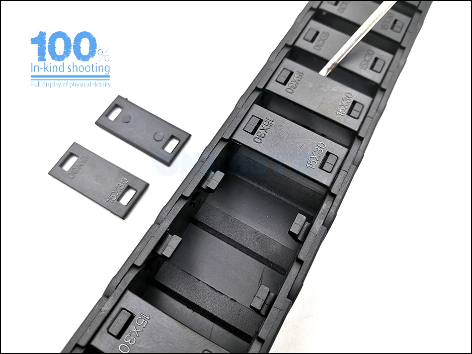 1 Meter 15x30mm Drag Chain Wire Carrier Cable Semi Closed Open Inside Conveyor Towline For CNC Router Machine Tools Freeshipping 8