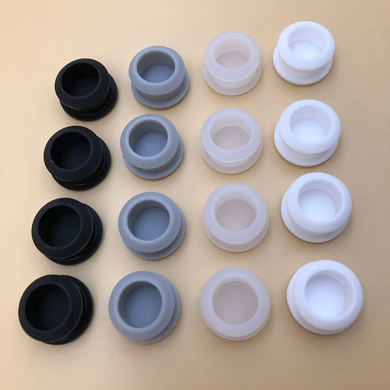 22mm to 30mm Round Rubber Stoppers Silicone End Caps for Pipe Test Tube
