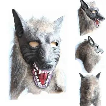 

Creepy Latex Animal Wolf Head Mask for Halloween Party Costume Cosplay Prop
