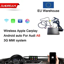 Беспроводной Apple CarPlay Android авто интерфейс коробка для AUDI A8 экран обновление Поддержка Зеркало-ссылка