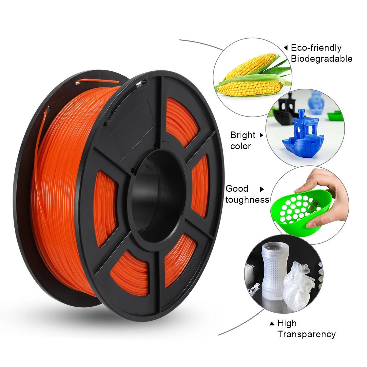 SUNLU PETG Filament 1kg FDM Rolls/Set 3D Printer