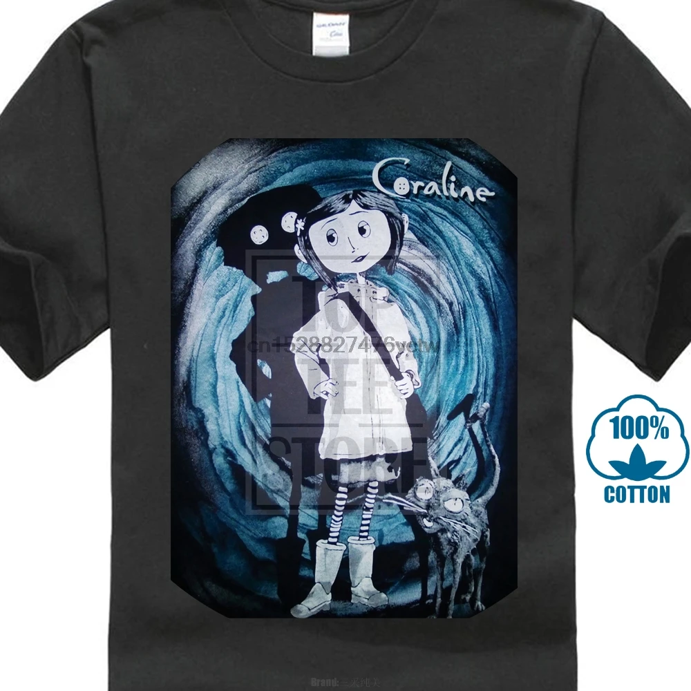 Coraline футболка Тим Бертон Нил Гейман Кошмар перед Рождеством Готический