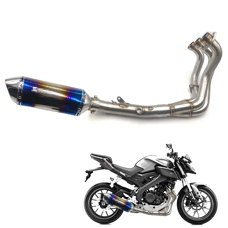 Для YAMAHA MT09 MT-09 FZ-09 не tracer 14-18 мотоцикл полностью выхлопные системы слипоны с выхлопной глушитель - Цвет: F