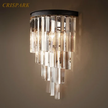 

Modern Crystal Spiral Lighting LED Nordic Wall Lamp LED Art Deco Wall Sconce Indoor for Kitchen Bedroom Restaurant Foyer