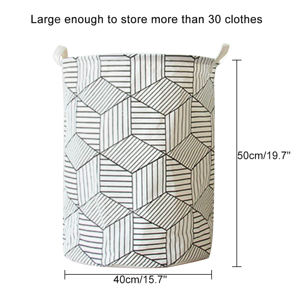 Art Cloth Folding Geometry Dirty Clothes Toys Storage Bucket Dirty Clothes Laundry Basket For Household Storage Basket - Цвет: F