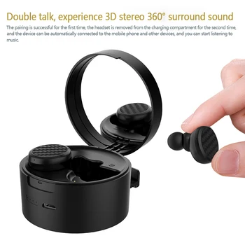 

NEW Bluetooth Earphone Wireless HIFI Music Earpieces Sports Earbuds For mobile phone