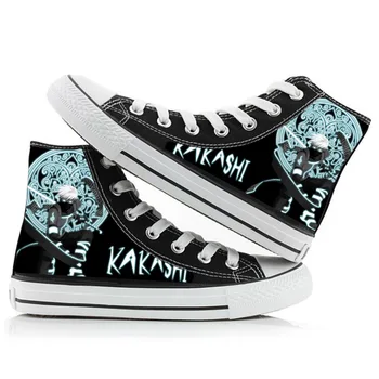 

High-Q Unisex Anime NARUTO Uzumaki Naruto Preppy Style Student Casual Canvas Shoes 3D NARUTO Sasuke plimsolls rope soled shoes