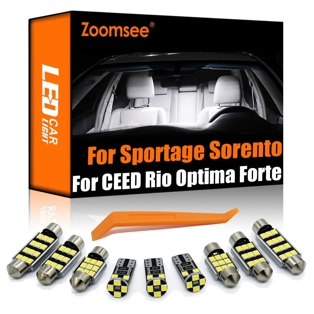 Zoomsee For KIA Sportage 2 3 4 Sorento JC XM UM CEED ED JD CD Rio 1 2 3 4 Optima Soul AM Forte Canbus Car LED Interior Light Kit