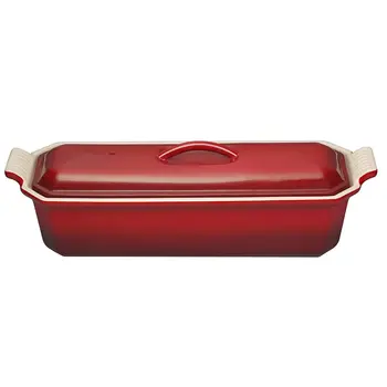 

Le Creuset Les Céramiques, rectangular bowl with lid, 28 cm, color: Cherry pots