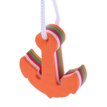 

2 Pieces Yachting Boating Kayaking Floating Key Chain Key Ring -Anchor And Rudder Lover Orange