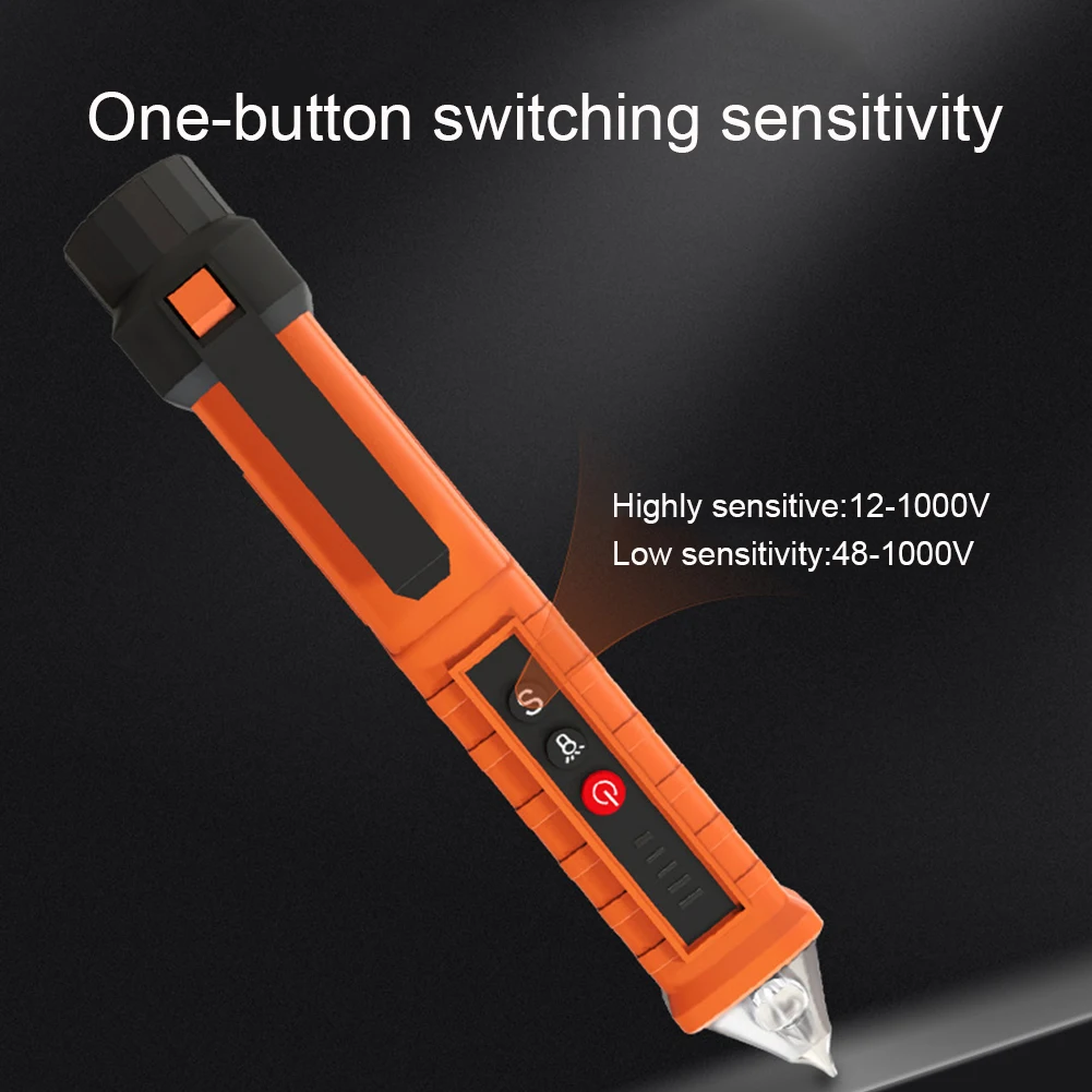 12-1000V Current Detector Inductive Led Pencil Judgment Live Wire Electric Tool Digital Voltage Test Pen With Flashlight