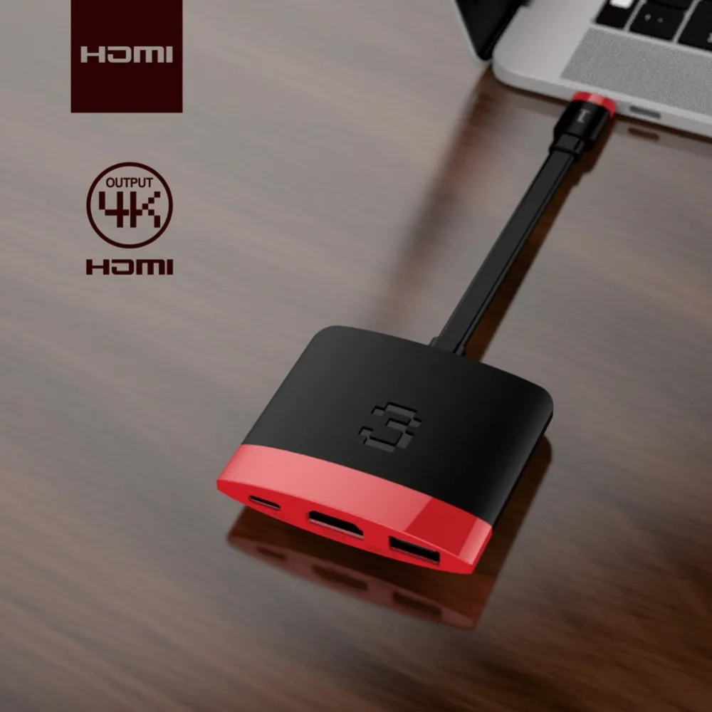 Стиль три в одном Портативный Многофункциональный прочный совместимый type-c адаптер типа c к hdmi/usb-c концентратор адаптер usb/HDMI