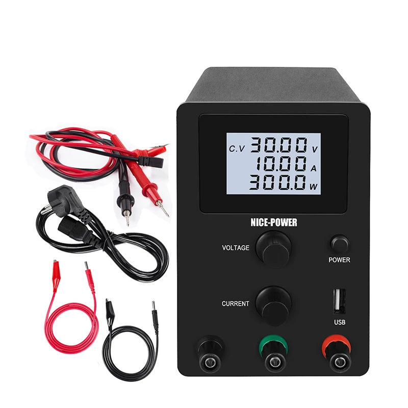 USB DC Lab 60V 5A Регулируемый ЖК-экран источник питания регулируемый 30V 10A регулятор напряжения стабилизатор переключатель четырехзначный дисплей