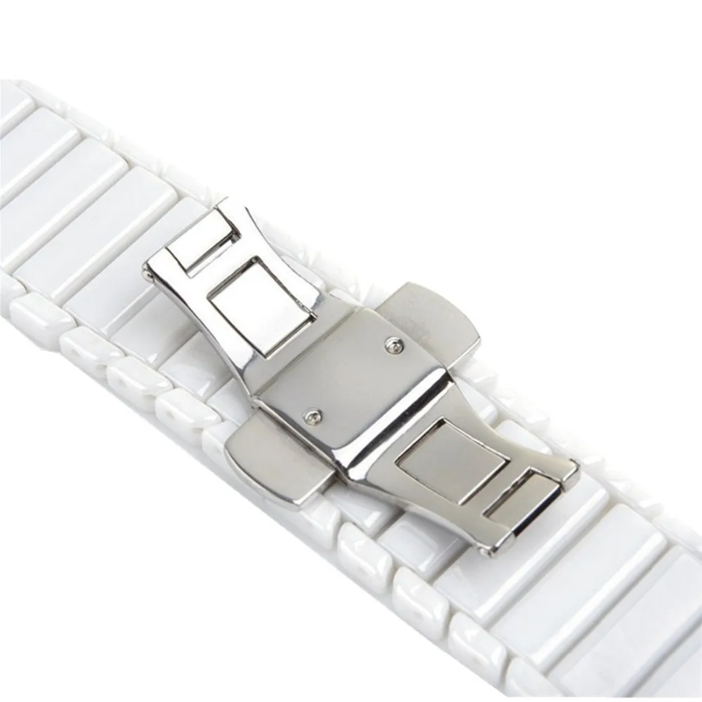 Китай керамический ремешок для Apple Watch Band 44 мм/40 мм iwatch серии 4 Бабочка Пряжка браслет на петле ссылка браслет ремешок для часов ремень