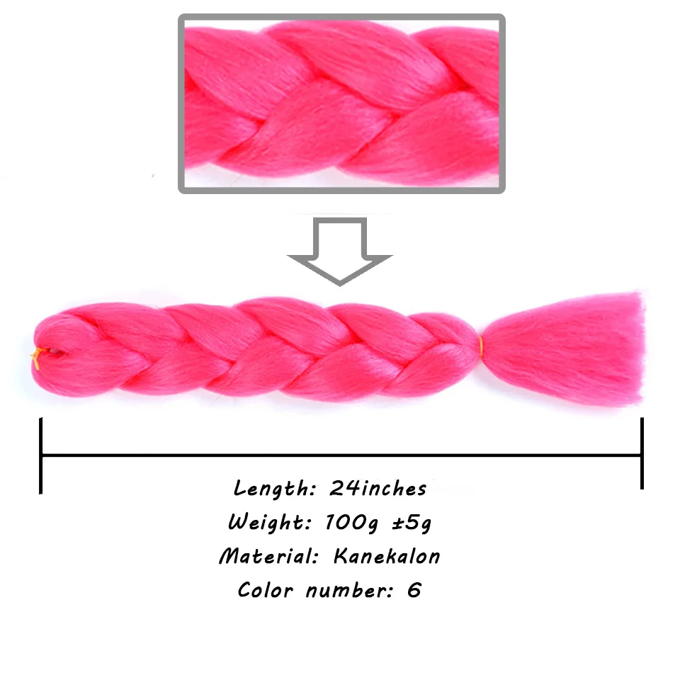LVHAN три/два тона синтетические Омбре Джамбо синтетические косички волос 2"(60 см) 100 г/шт. термостойкие цветные крючком косички - Цвет: 4/30HL