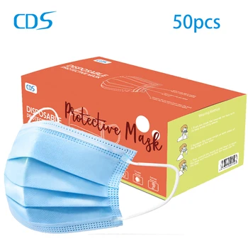 

50Pcs/100Pcs Mask Disposable Nonwove 3 Ply Filter Mask Mouth Face Mask Filter Safe Breathable Protective Masks 24 Hours Shipping