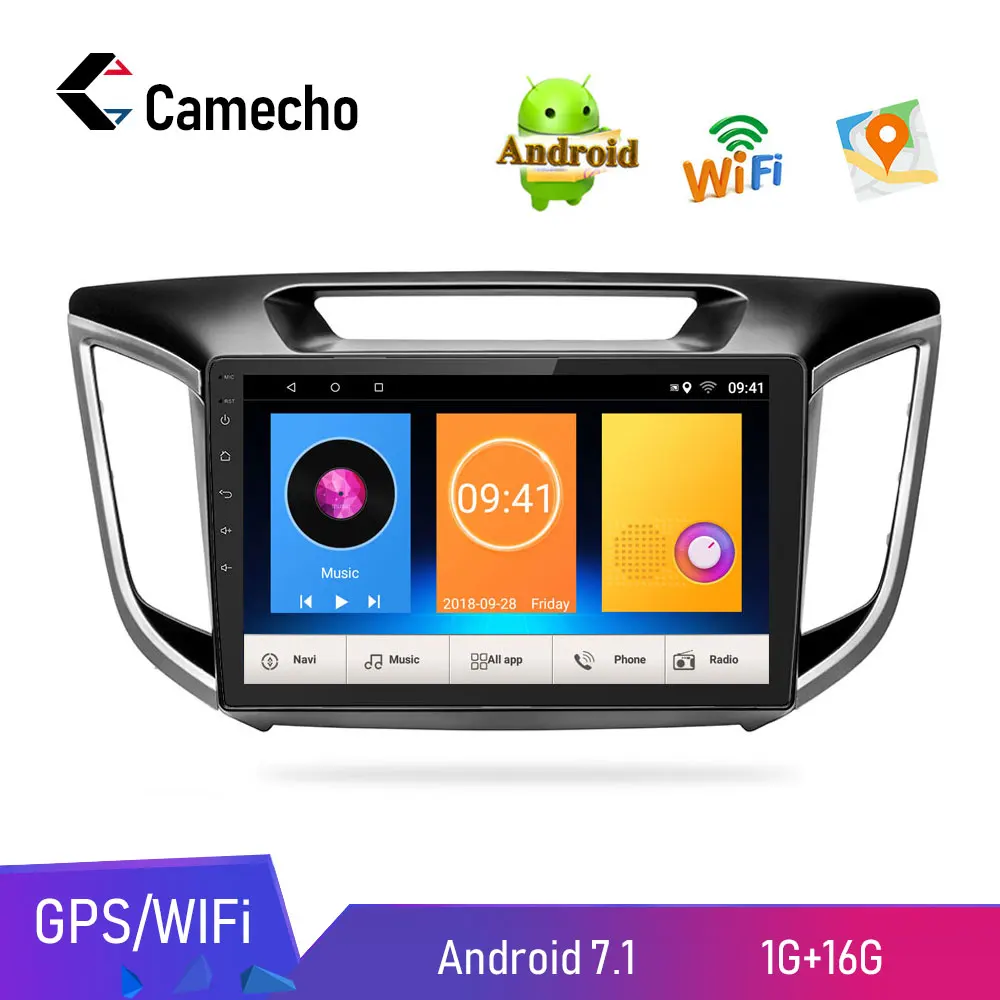 Camecho 2 Din автомобильное радио 10 &quot2.5D IPS сенсорный экран Мультимедиа GPS навигация