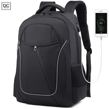 

Dc·MeiLun Man Oxford Large Capacity Backpack Fit 17 inch Laptop USB Charging Multi-layer Travel Male Bag Anti-thief Mochila