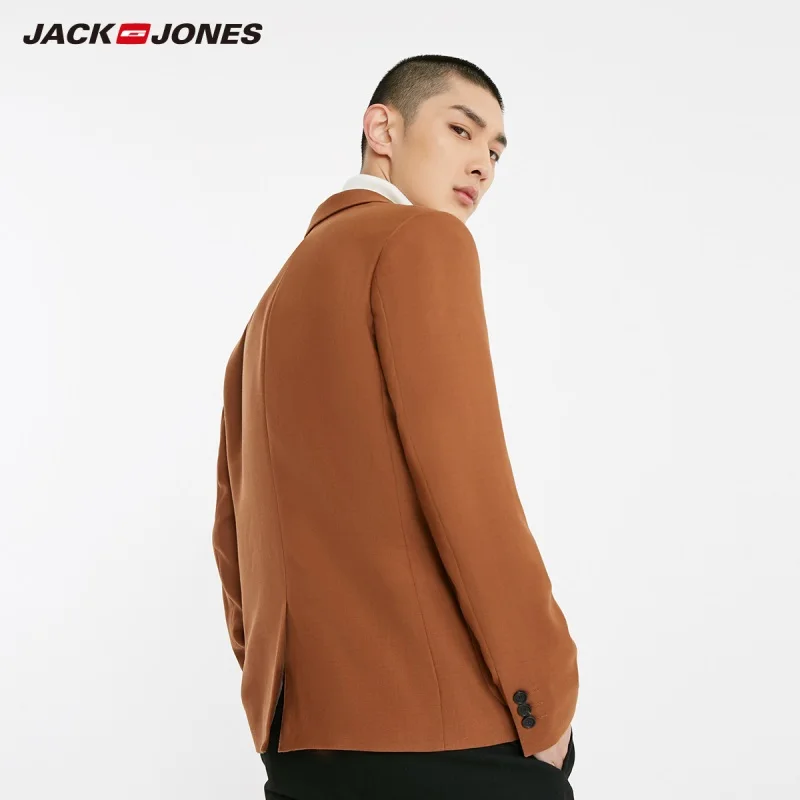 JackJones Мужской приталенный модный шерстяной Повседневный блейзер мужская одежда пальто 219108510 - Цвет: HAZEL NUT