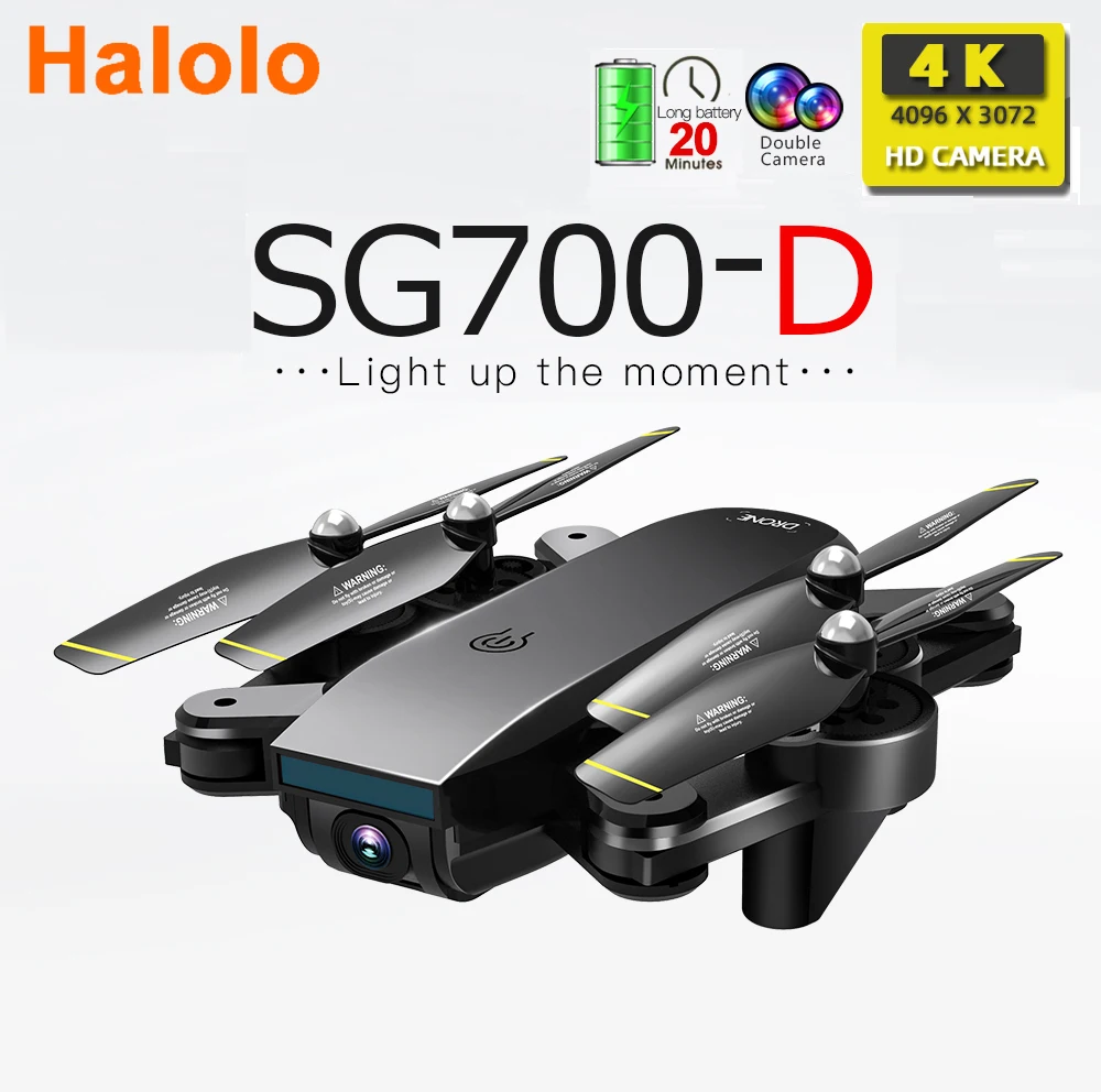 US $10.44 Halolo SG700 SG700D SG700D drones with camera hd rc helicopter 4k dron toys quadcopter profissional camera quadrocopter