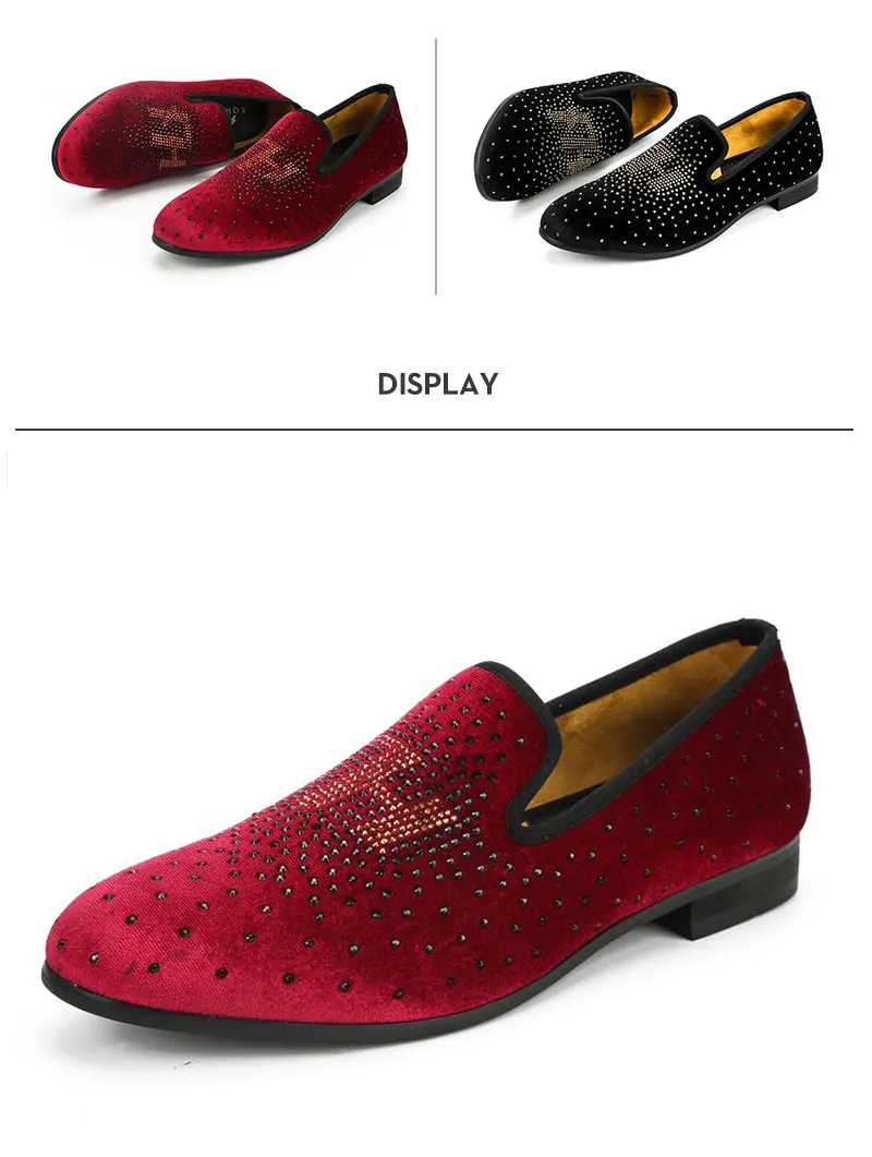 Красная обувь; Новинка года; мужские лоферы; изысканный хрусталь; Мужская Свадебная и праздничная обувь; мужская обувь на плоской подошве; размеры 13
