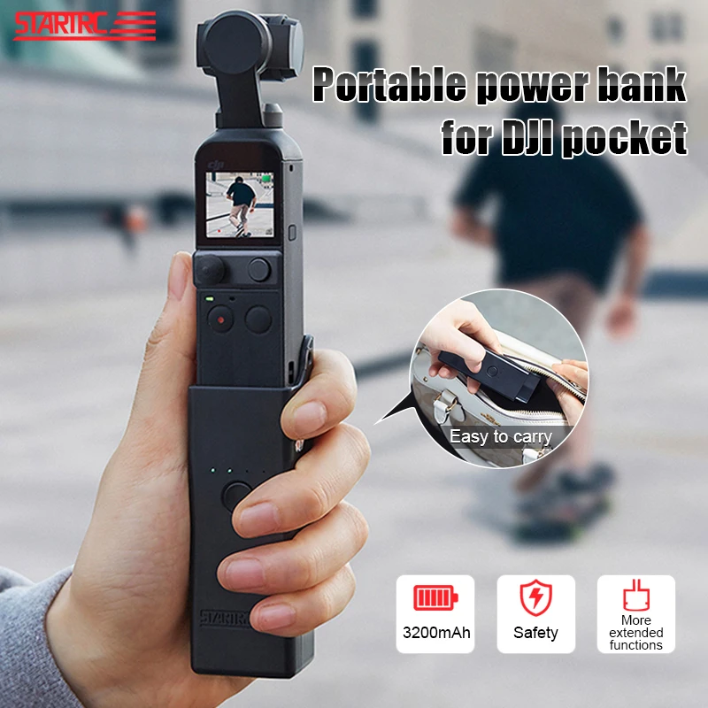 

3200mAh Dji Osmo Pocket 2 Power Bank Portable Charger Charging Hub Handheld Grip Power Bank for Dji Pocket 2 Camera Accessories