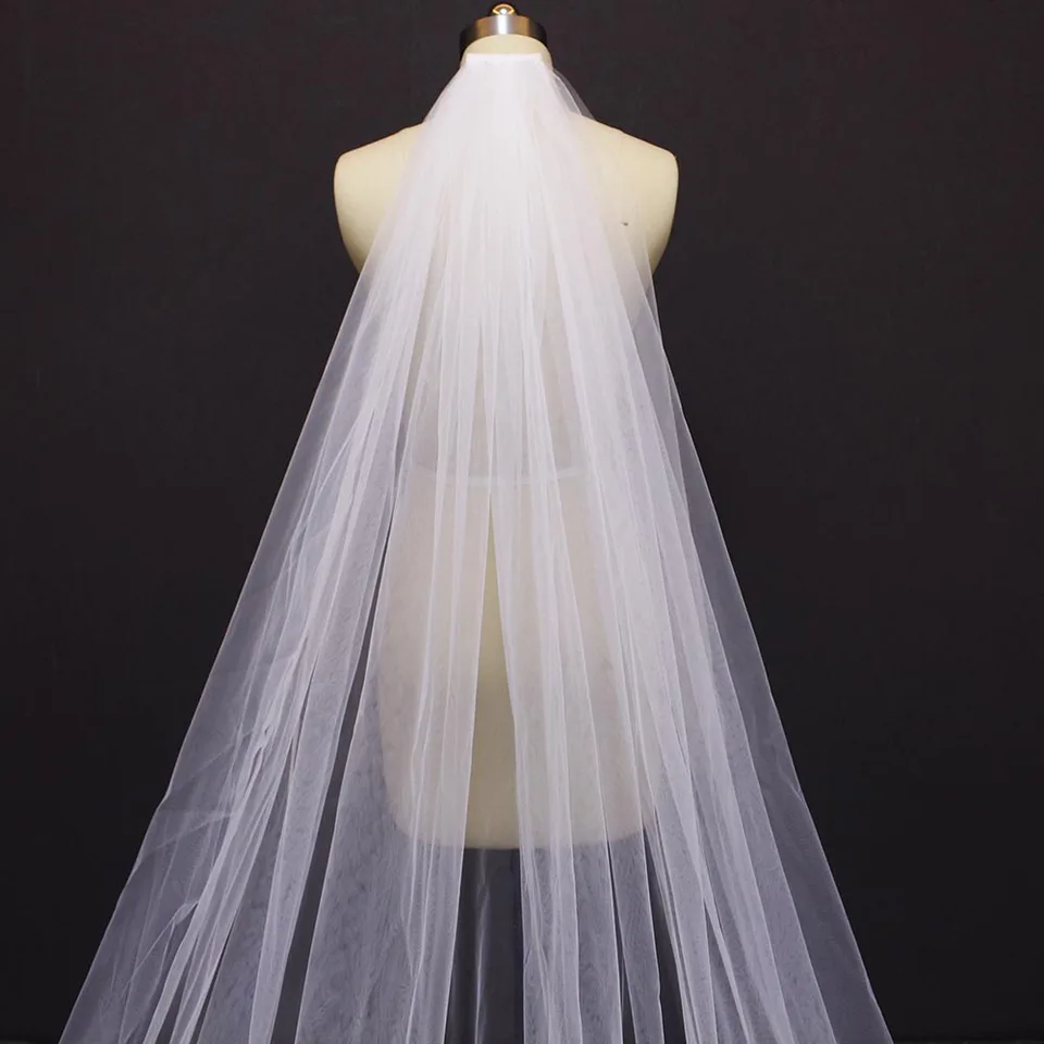 Voile De Mariée Cathédrale Bufenia - Longueur 79 Pouces En Tulle Doux Avec Peigne, Blanc Ou Ivoire