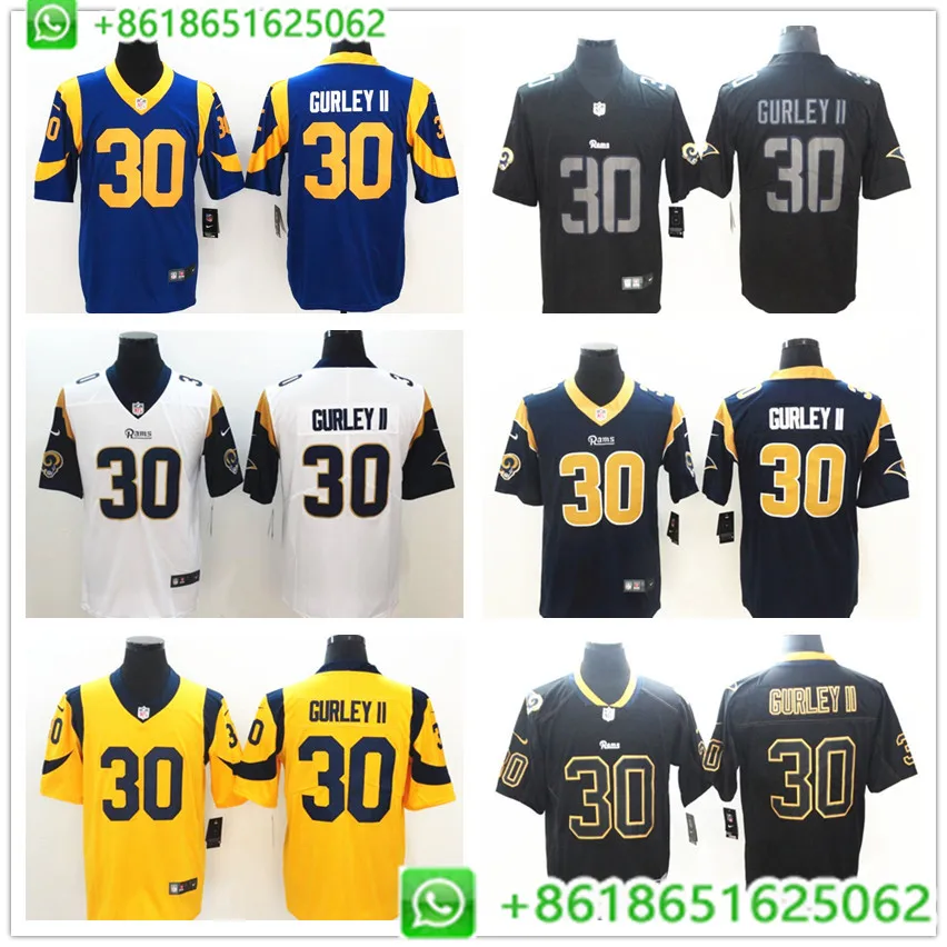 Сшитая Мужская Джерси Los angelles Todd garley II Vapor Untouchable Limited