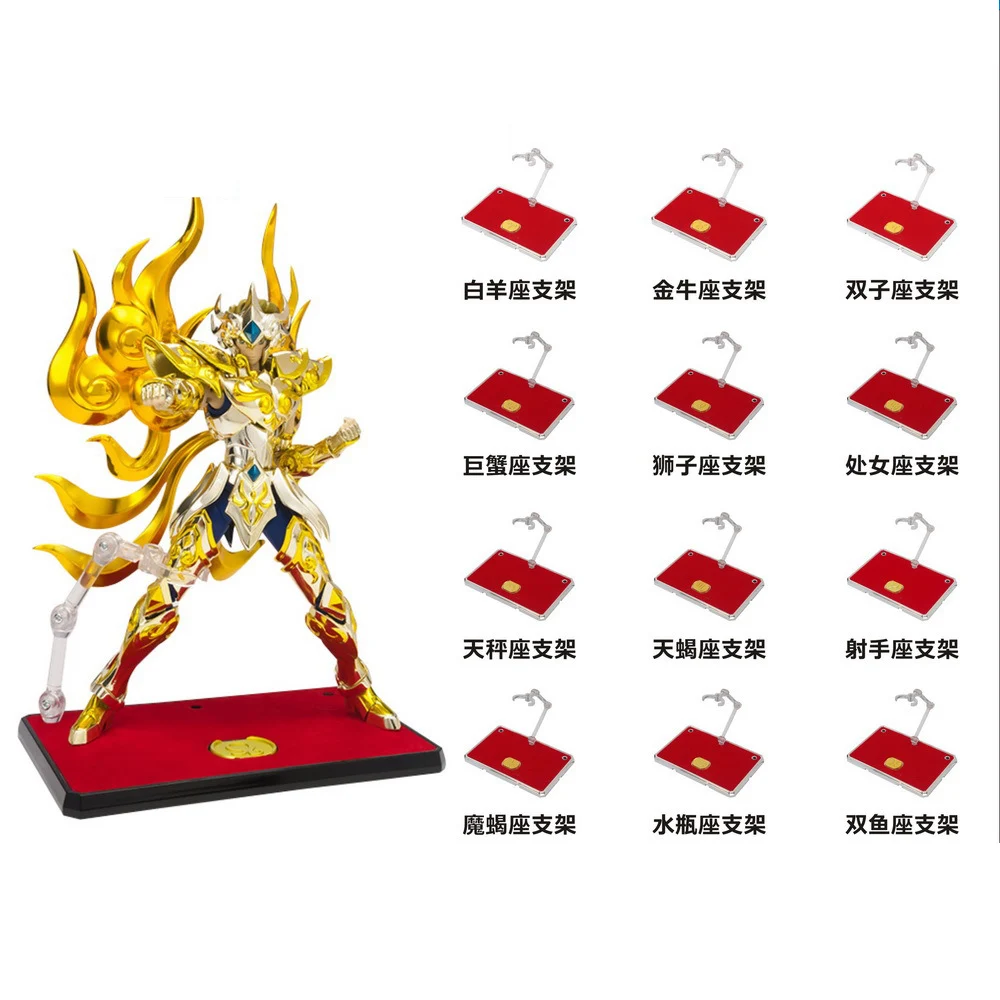 Saint Seiya Mito Panno Soul Of Gold Ex Stand Supporto Staffa Base Con Badge In Metallo Per Saint Action Figure Cavalieri Dello Zodiaco