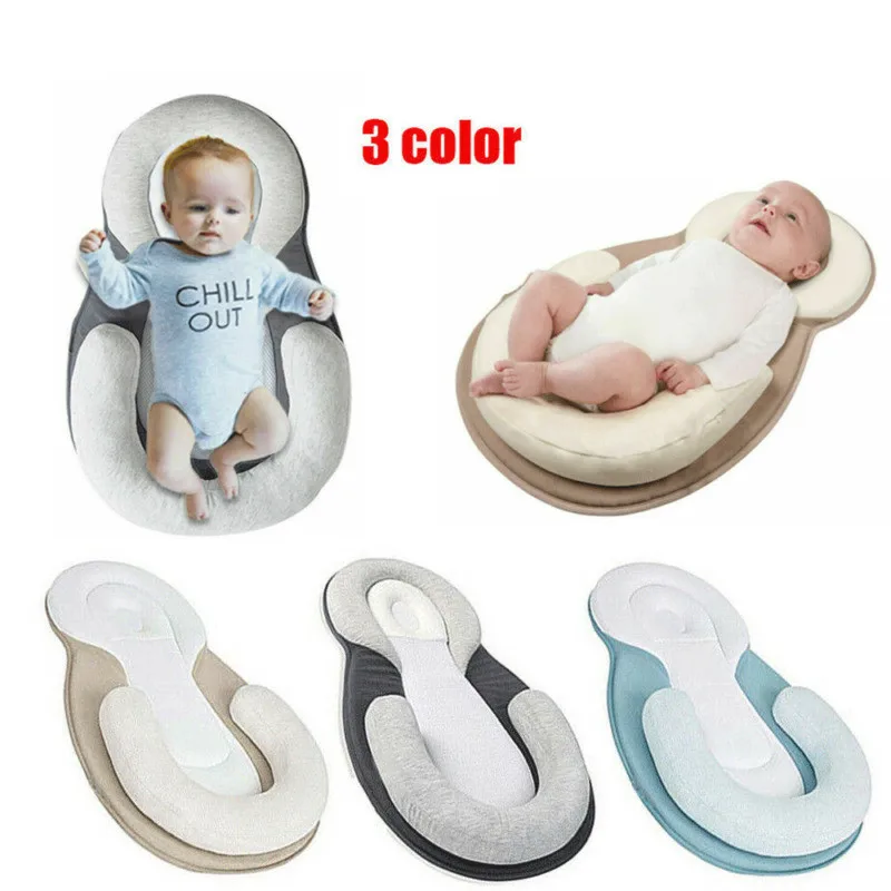 Baby Infant Newborn Pillow Flat Head Sleeping Support Cushion Prevent Soft Baby Shaping Pillow 0-12 months 3E24