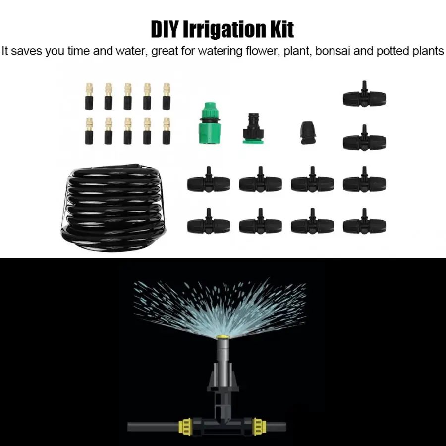 10 м DIY газон сад полив растений комплект для полива практичная быстрая Соединительная насадка водяной шланг для полива системы