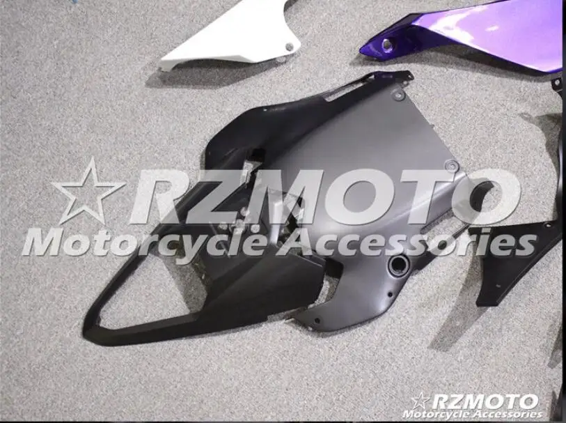 4 подарки набор впрыскивателей Мотоцикл Обтекатели Fit для YAMAHA YZF-R6-600 2008- 08-16 Кузов Набор изготовленный на заказ белый фиолетовый