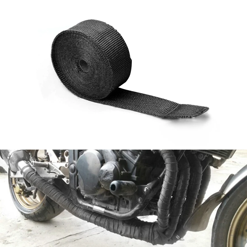 TiOODRE 5M Motorcycle Exhaust Thermal Tape Header Heat Wrap Manifold