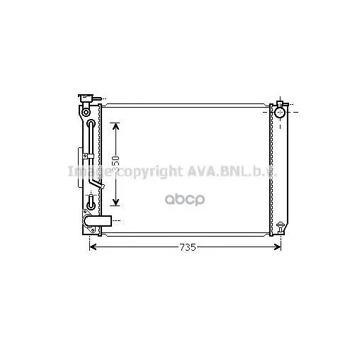 Cooling System radiator Lexus: RX(Mhu3, Gsu3, Mcu3) 300 03-08 Ava. TO2648