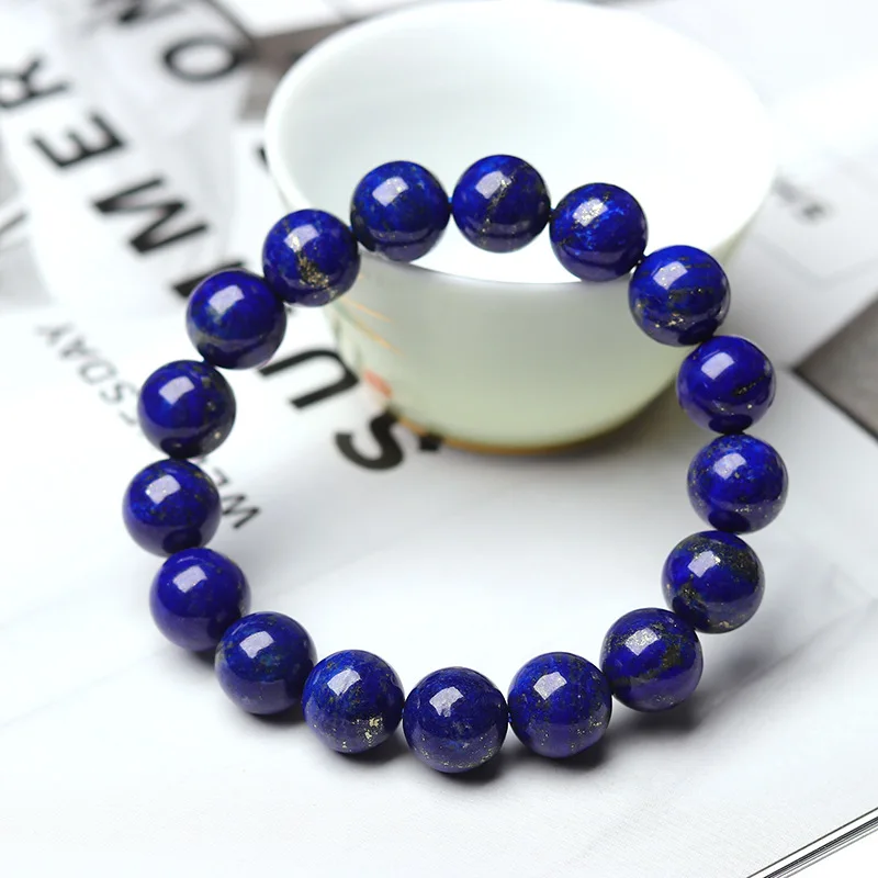 Lapis Lazuli Bracelets Men Natural Healing Energy Lazuli Bracelet Polished 8mm Lazurite Beads Bangle Pulsera Women Jewelry Gift - Image 5